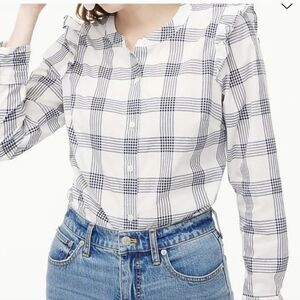 J.CREW Plaid Button-Up Women's Top